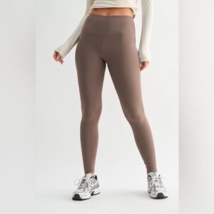 High-Waisted Brown Leggings